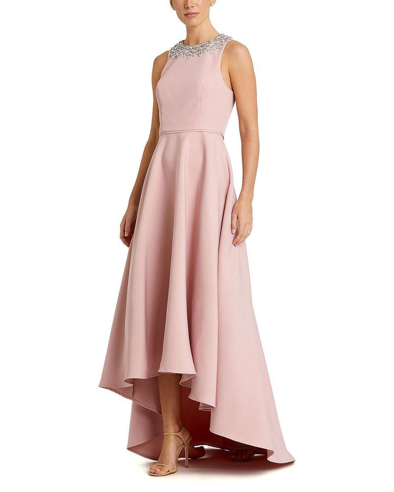 マックダガル レディース トップス ワンピース クレープ Mac Duggal Crepembellished Neck High Low Gown Blush ブラッシュ