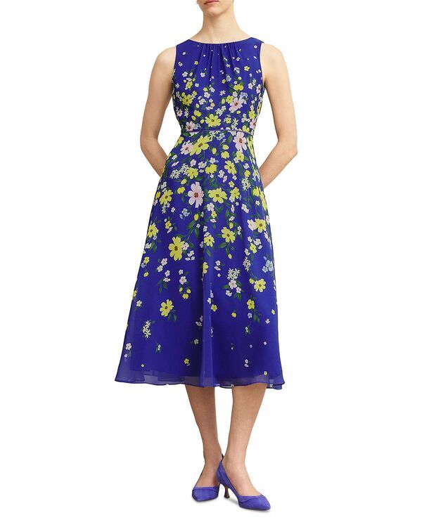 ホッブスロンドン レディース トップス ワンピース ミディ HOBBS LONDON Carly Midi Dress Blue Multi ブルー