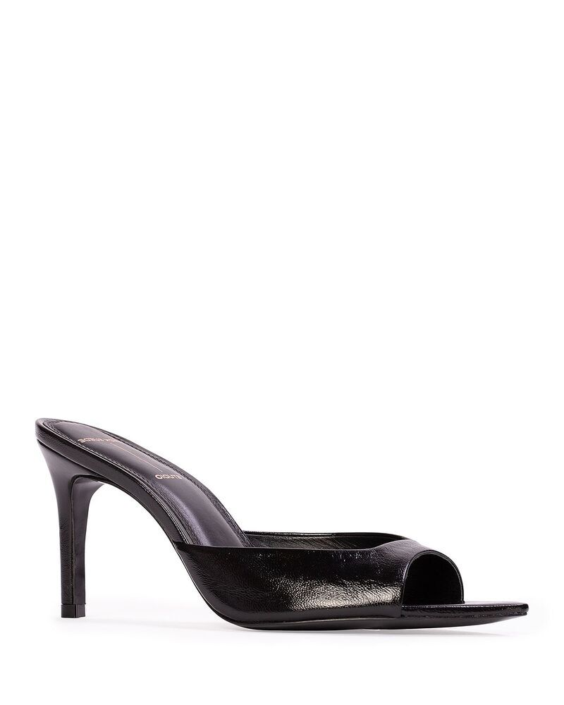 ブラックスエードスタジオ レディース シューズ サンダル レザー ヒール Black Suede Studio Womens Brea Patent Leather Higheel Sandals Black Leather ブラック