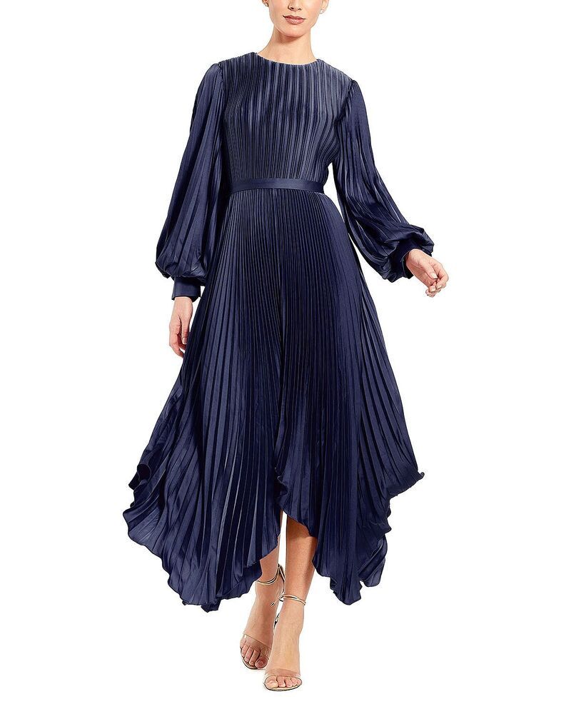 マックダガル レディース トップス ワンピース プリーツ Mac Duggalong Sleeve Pleated Handkerchief Dress Midnight