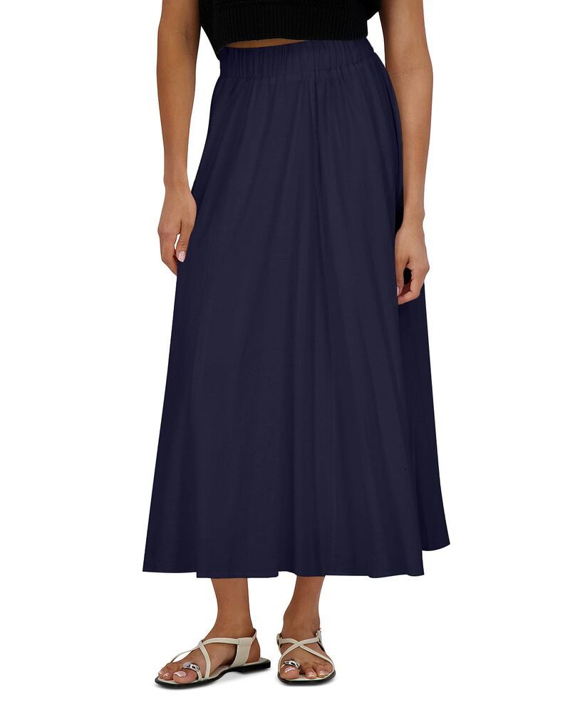 ポイント レディース ボトムスカート リネン Point Linen Panel Skirt Navy ネイビー
