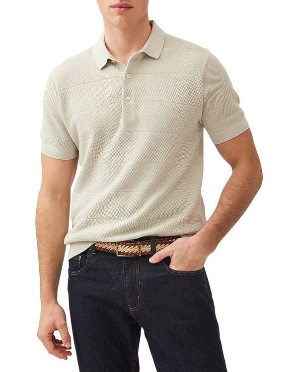 ロッドアンドグン メンズ トップス ポロシャツ レギュラーフィット シャツ ニット Rodd Gunn Masons Regular Fit Flat Knit Polo Shirt Stone ストーン