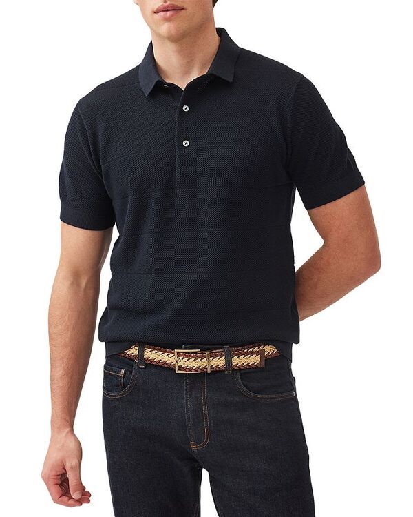 ロッドアンドグン メンズ トップス ポロシャツ レギュラーフィット シャツ ニット Rodd Gunn Masons Regular Fit Flat Knit Polo Shirt Midnight