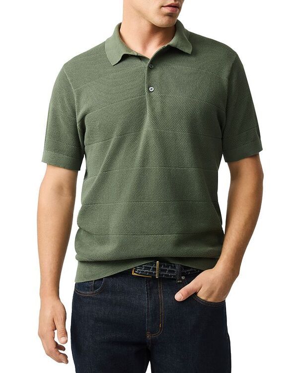 ロッドアンドグン メンズ トップス ポロシャツ レギュラーフィット シャツ ニット Rodd Gunn Masons Regular Fit Flat Knit Polo Shirt Forest フォレスト