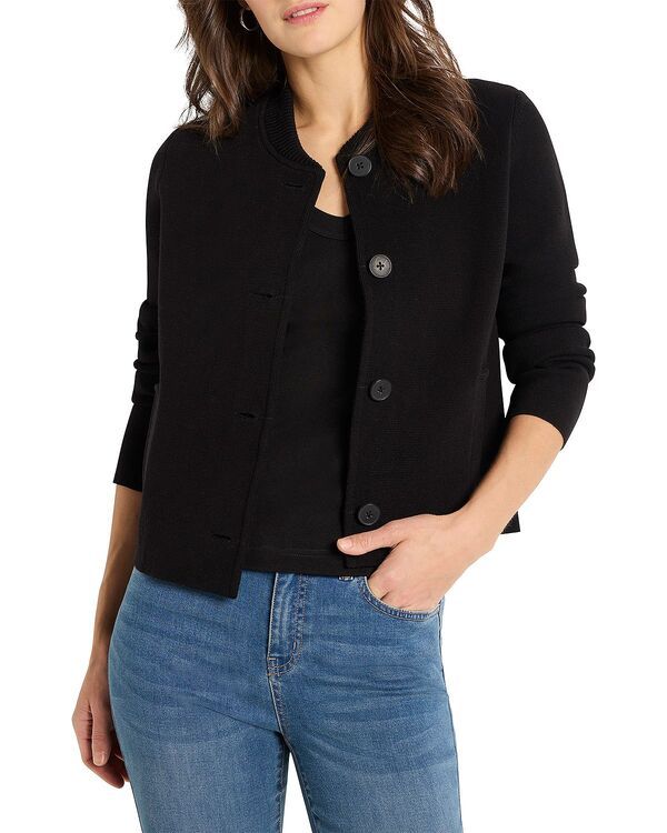 ニックプラスゾーイ レディース アウター ジャケット・ブルゾン ニット NICZOE Knit Bomber Jacket Black Onyx ブラック