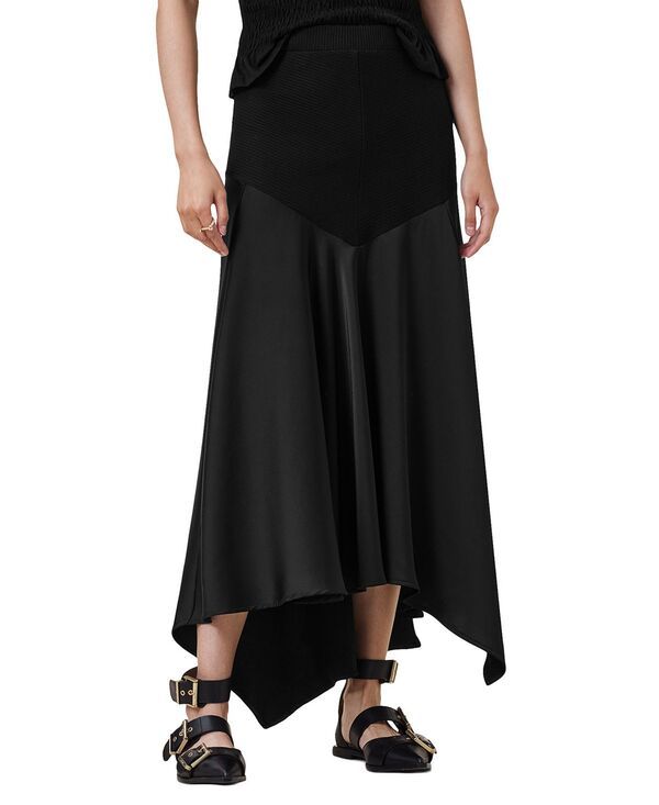 オールセインツ レディース ボトムスカート サテン ALLSAINTS Pia Satin Skirt Black ブラック