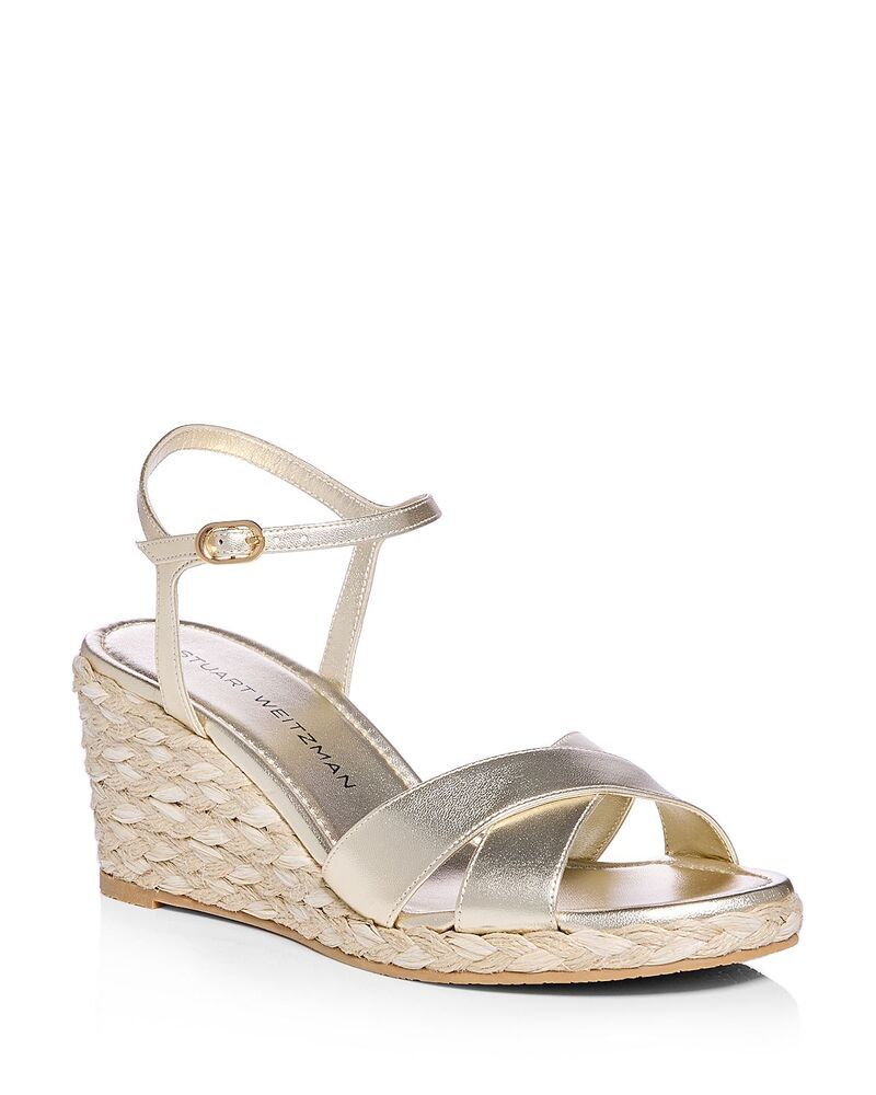 スチュアート ワイツマン レディース シューズ サンダル Stuart Weitzman Womens Dayna Espadrille Wedge Sandals Light Gold ゴールド