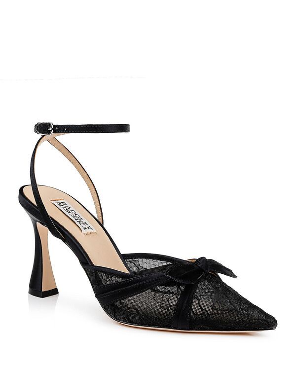 バッジェリーミシュカ レディース シューズ パンプス Badgley Mischka Womens Josie Pointed Pumps Black Satin ブラック