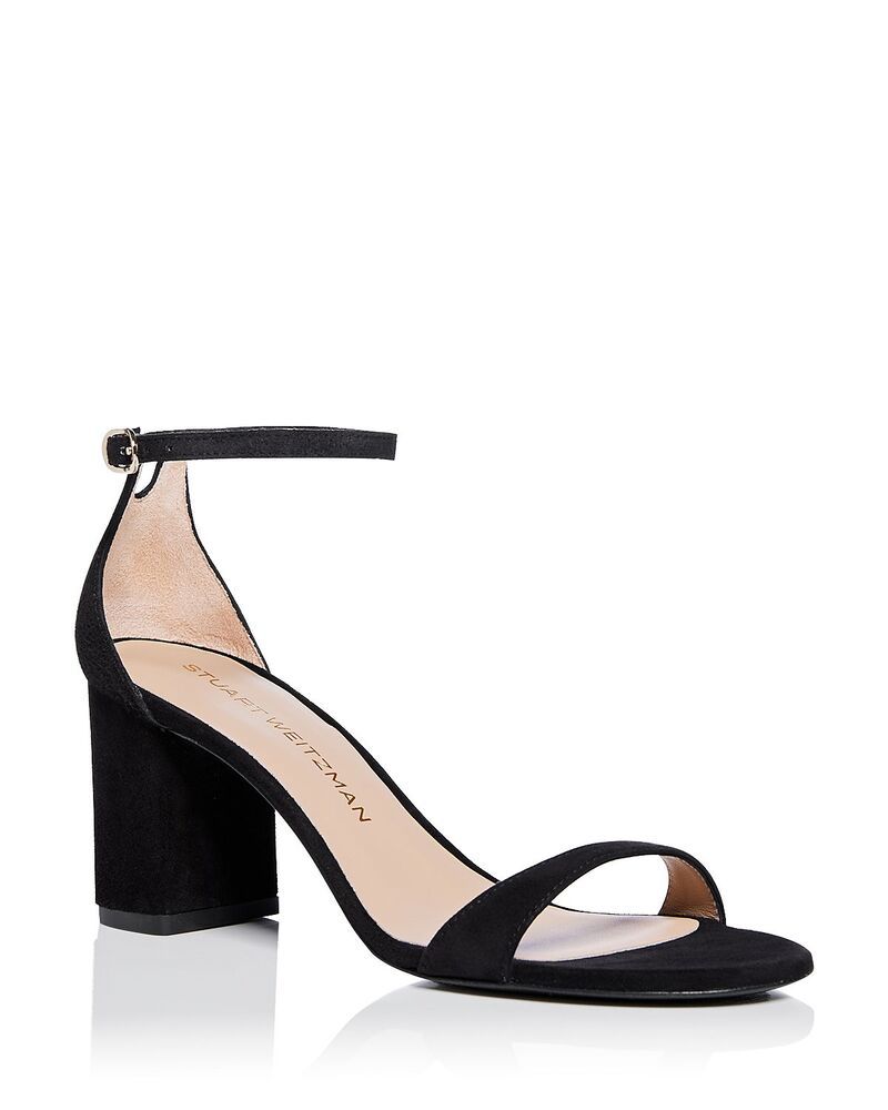 スチュアート ワイツマン レディース シューズ サンダル Stuart Weitzman Womens Nudist Block 75 Sandals Black Suede ブラック