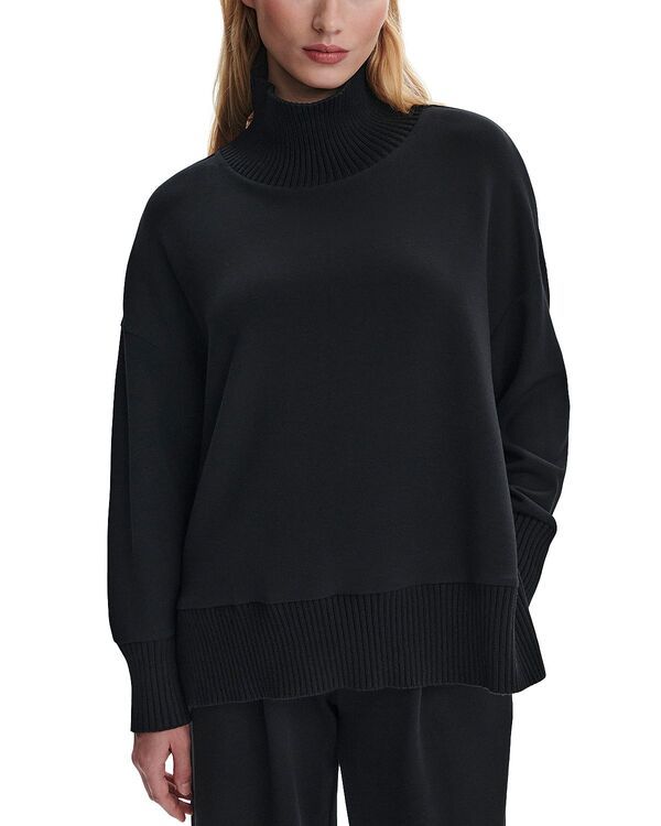バーレイ レディース アウター パーカー・スウェット ハイネック シャツ Varley Barker High Neck Sweatshirt Black ブラック