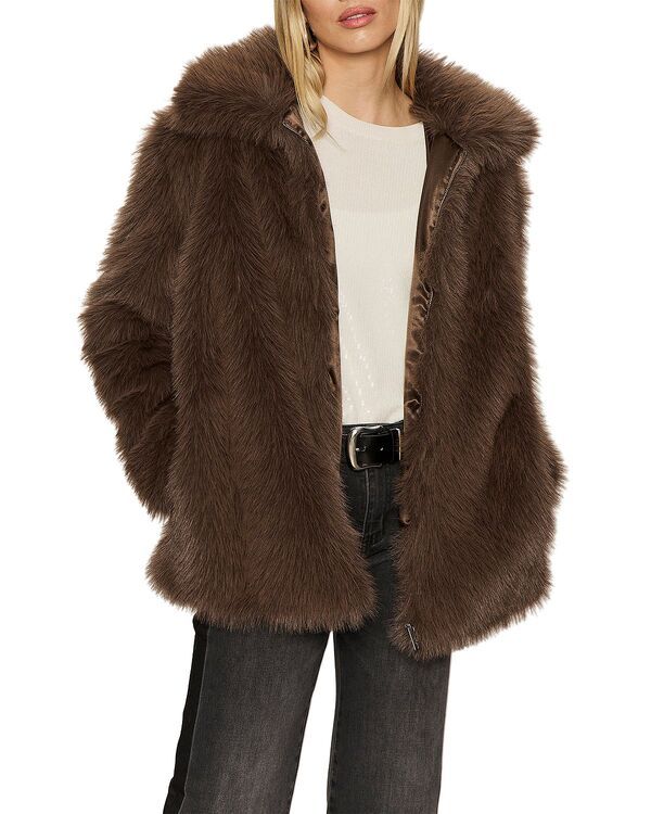 サンクチュアリー レディース アウター コート Sanctuary Carmen Faux Fur Coat Morel