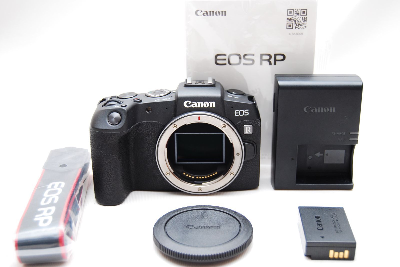 ★極上美品 Canon ミラーレス一眼カメラ EOS RP ボディ ブラック/APS-C EOS RP ボディ ストラップ、取説未開封★