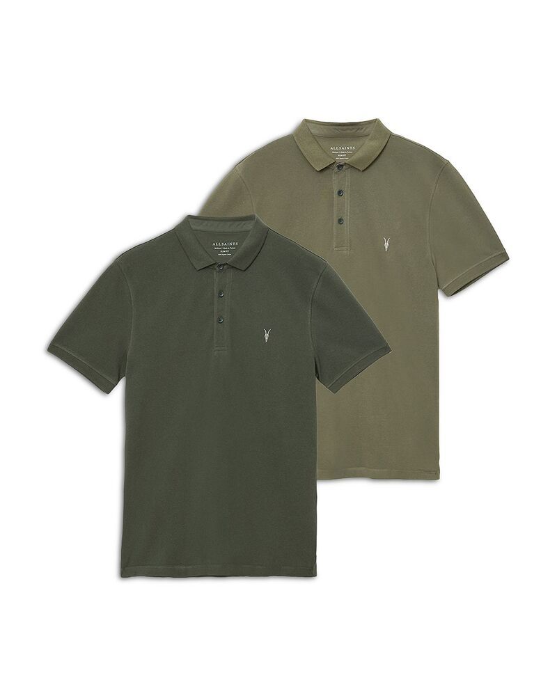 オールセインツ メンズ トップス ポロシャツ スリムフィット ALLSAINTSlim Fit Polo Pack of 2 GreenDuffel Green グリーン