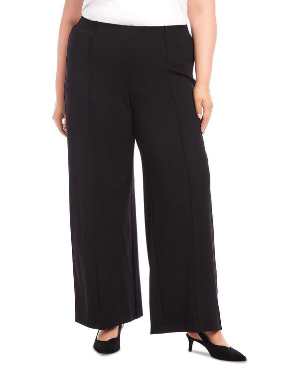 カレンケーン レディース ボトムス カジュアルパンツ ワイドレッグ プラスサイズ Karen Kane Plusize Luna Wide Leg Pants Black ブラック