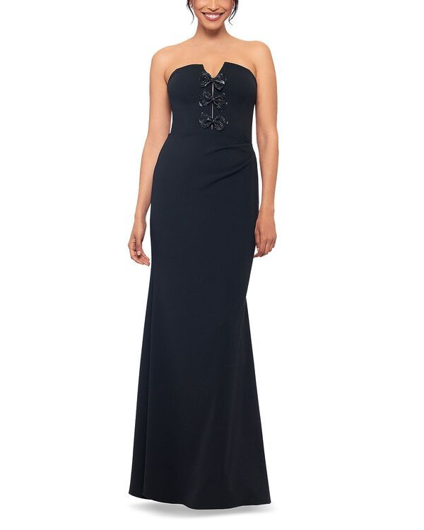 アクア レディース トップス ワンピース AQUA Crystal Bow Gown Exclusive Black ブラック