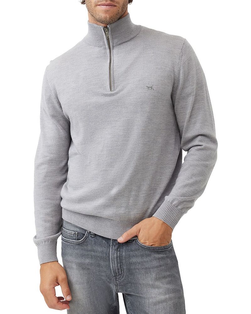 ロッドアンドグン メンズ アウター ニット・セーター ハーフジップ Rodd Gunn Calderwell Quarter Zip Sweater Smoke スモーク