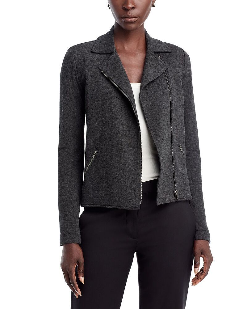 マジェスティック レディース アウター ジャケット・ブルゾン パイル Majestic Filatures French Terry Moto Jacket Anthra