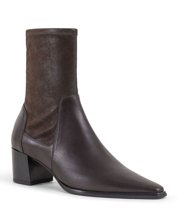 ヴァガボンド レディース シューズ ブーツ・レインブーツ アンクル ヒール Vagabond Shoemakers Womens Giselle Pointed Toe Block Heel Ankle Boots Chocolate チョコレート