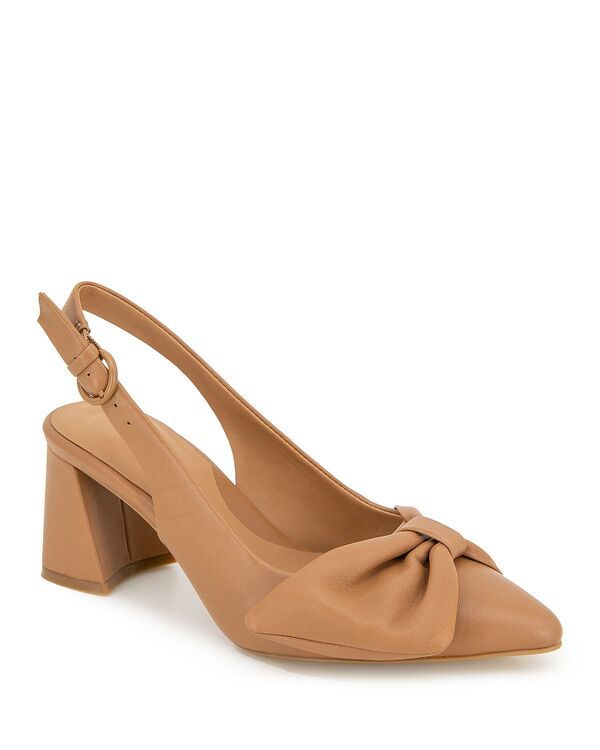 ケネスコール レディース シューズ パンプス Gentle Souls by Kenneth Cole Womens Diana Bow Slingback Pumps Cameleather キャメル