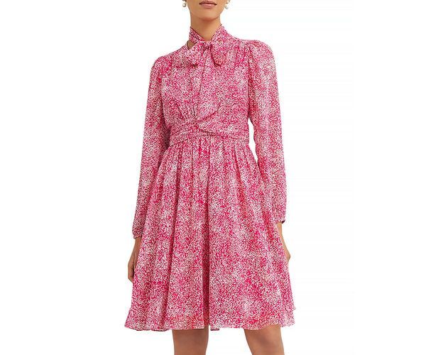 ホッブスロンドン レディース トップス ワンピース プリント HOBBS LONDON Janaya Printedress Pink Multi ピンク