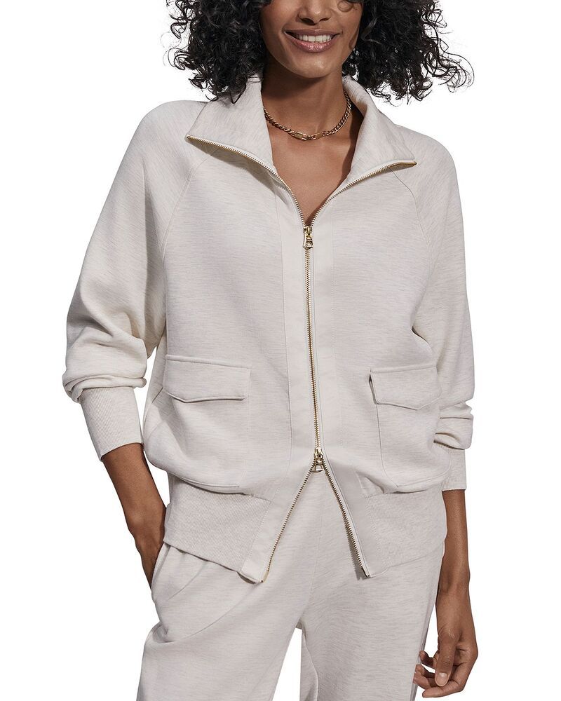 バーレイ レディース アウター ジャケット・ブルゾン Varley Roxbury Zip Jacket Ivory Marl アイボリー