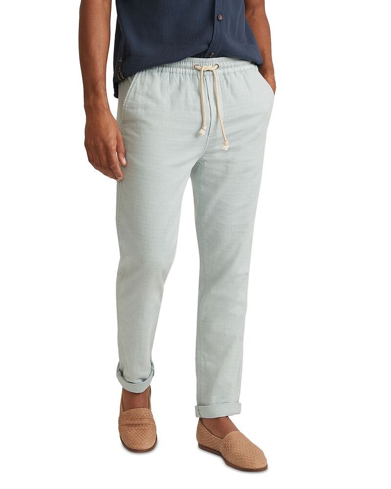 マリーン レイヤー メンズ ボトムス カジュアルパンツ コットン Marine Layer Saturday Cotton Stretch Standard Fit Beach Pants Light Blue ブルー