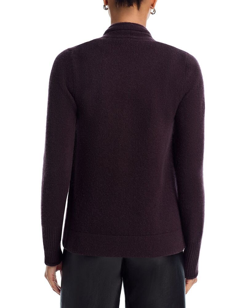 アクア レディース アウター カーディガン ドレープ AQUA 100 Cashmere Drape Front Cardigan Exclusive Dark Brown ブラウン