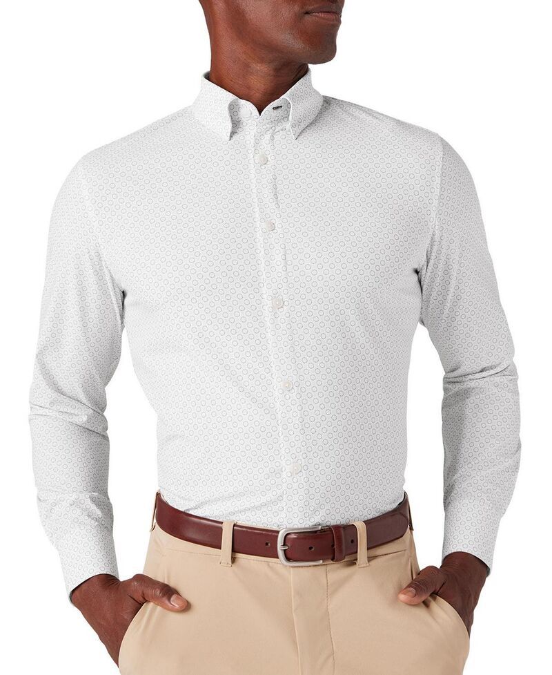 ミズンメイン メンズ トップス シャツ MizzenMain Leewardresshirt White Medallion Print ホワイト