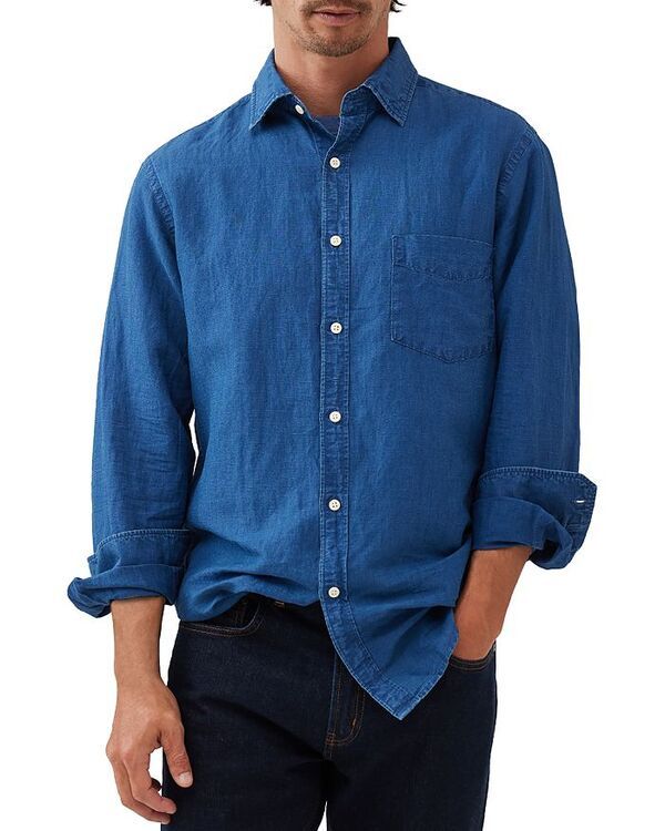ロッドアンドグン メンズ トップス シャツ スリムフィット Rodd Gunn Clifton Slim Fit Button Front Shirt Mid Blue ブルー