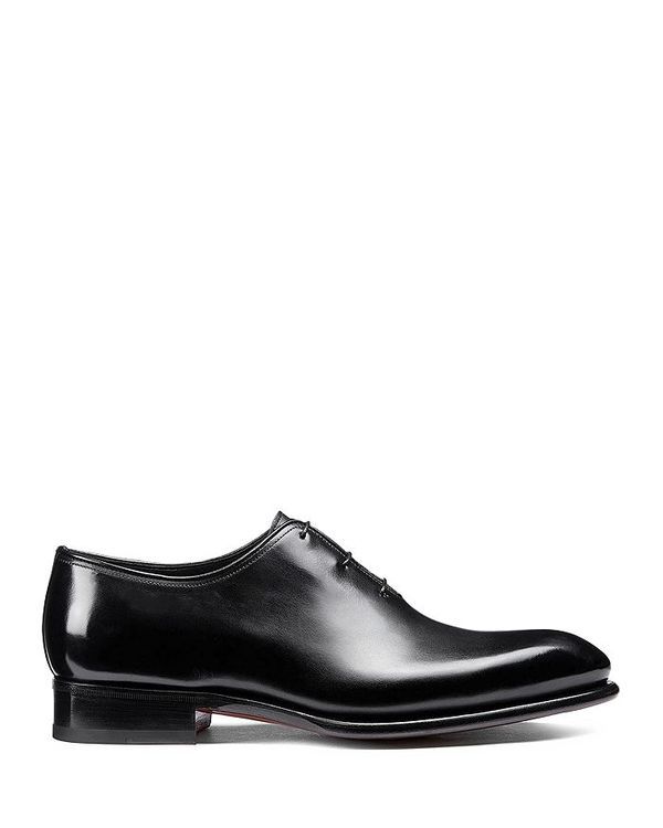 サントーニ メンズ シューズ ドレスシューズ ワンピース レース Santoni Mens Carter Wholecut Lace Up Dress Shoes Black ブラック