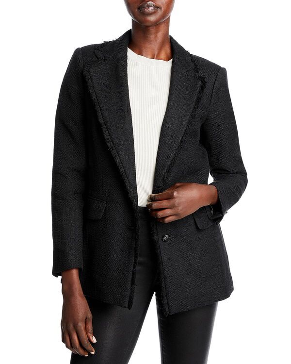 カール ラガーフェルド レディース アウター ジャケット・ブルゾン ツイード ブレザー KARLAGERFELD PARIS Tweed Blazer Black ブラック