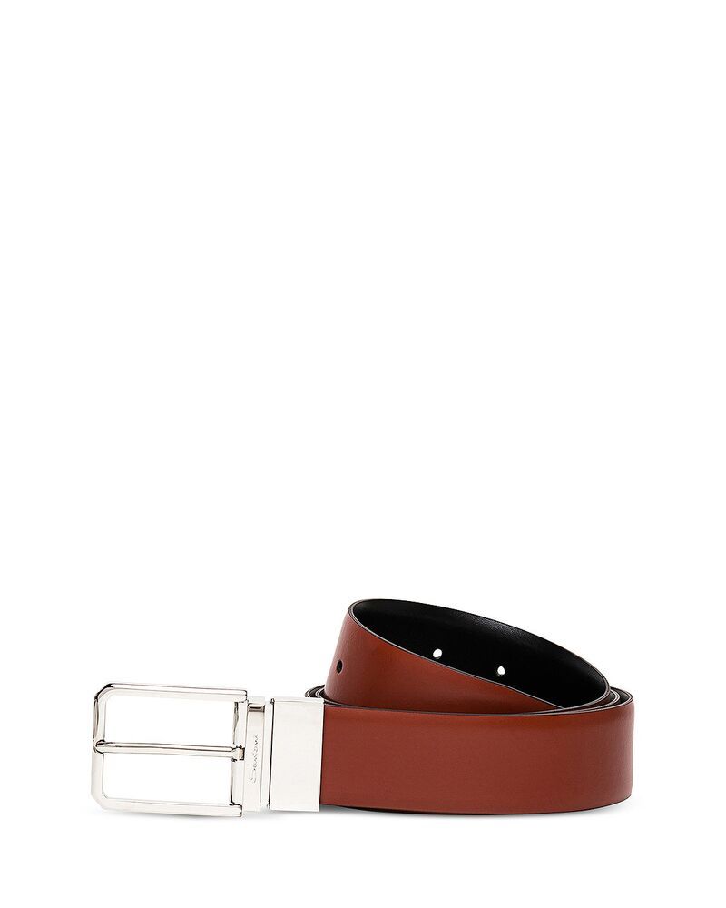 サントーニ メンズ アクセサリー ベルト レザー Santoni Mens Reversibleather BeltanBlack ブラック