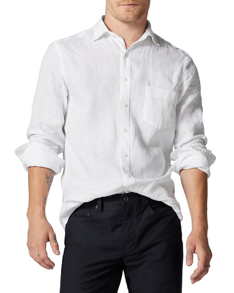 ロッドアンドグン メンズ トップス シャツ リネン Rodd Gunn Coromandelinen Shirt Snow