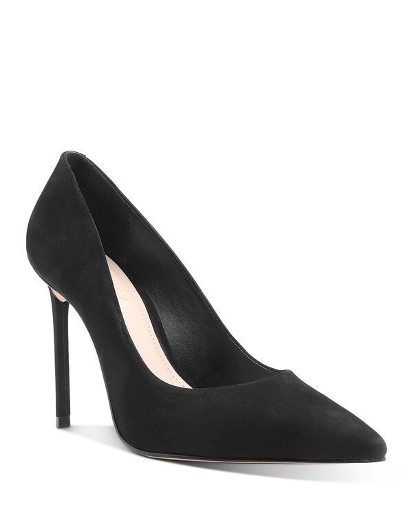 シュッツ レディース シューズ ヒール SCHUTZ Womens Lou Pointed Toe Higheel Pumps Black Suede ブラック
