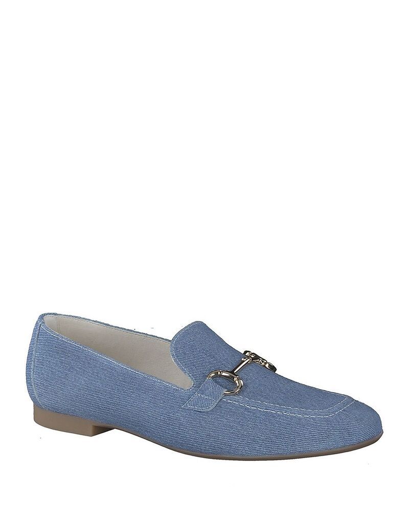 ポール・グリーン レディース シューズ スリッポン・ローファー Paul Green Womens Daphne Apron Toe Loafers Jean Denim デニム