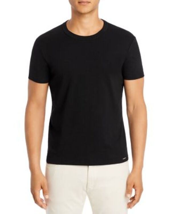 トム・フォード メンズ トップス Tシャツ クルーネック コットン Tom Ford Cotton Blend Crewneck Tee Black ブラック