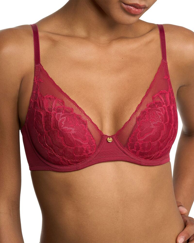 ナトリ レディース アンダーウェア ブラジャー Natori Flora Contour Underwire Bra RedBonfire レッド