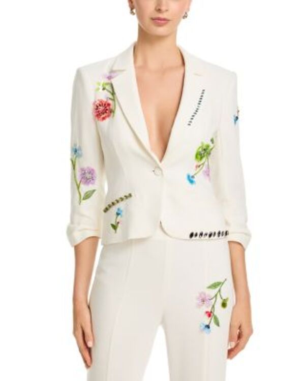 サンク ア セプト レディース アウター ジャケット・ブルゾン フラワー柄 フラワー Cinq Sept Floral Vine Le Petit Jacket Ivorymulti アイボリー