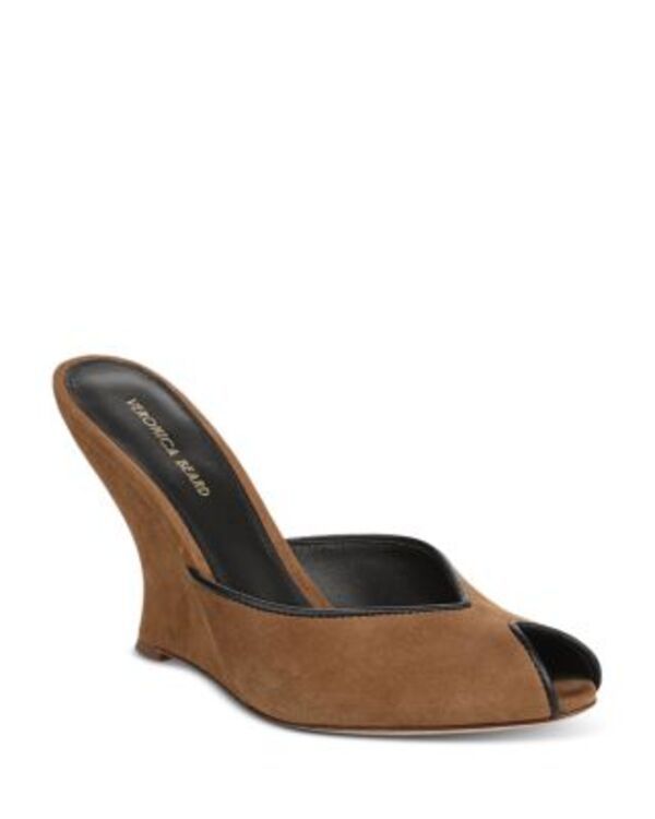 ヴェロニカ ベアード レディース シューズ サンダル スエード ヒール Veronica Beard Womens Mirabel Peep Toe Suede Wedge Heel Sandals ChestnutBlack ブラック