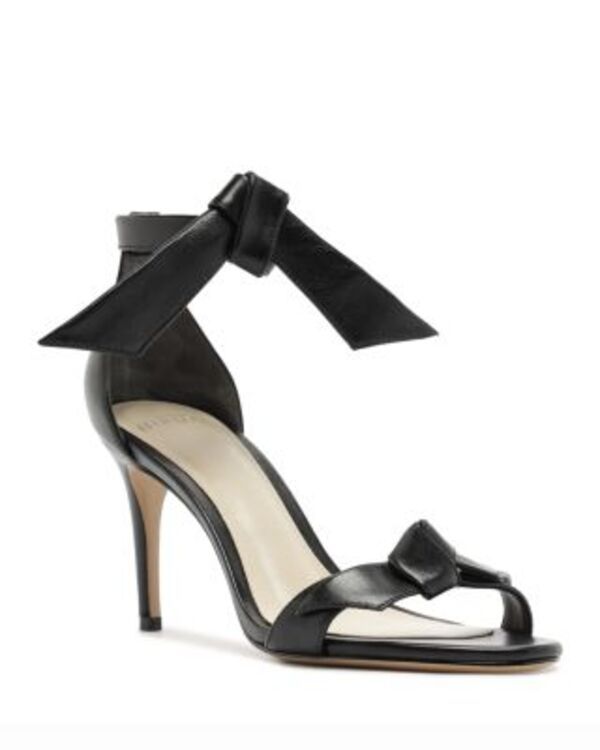 アレクサンドラバードマン レディース シューズ サンダル レザー ヒール Alexandre Birman Womens Clarita Leather Bow Higheel Sandals Black ブラック