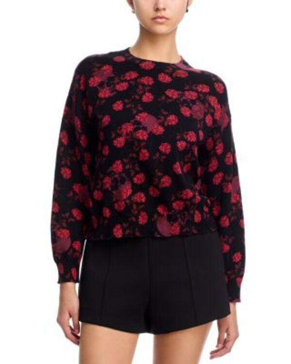 アクア レディース アウター パーカー・スウェット シャツ AQUA Rose Skull Sweatshirt Exclusive BlackRed ブラック
