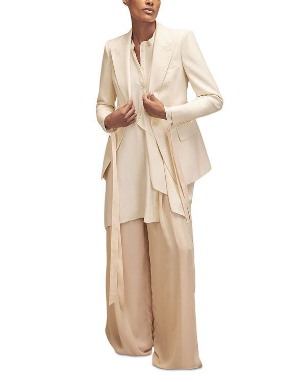 レイス レディース アウター ジャケット・ブルゾン ブレザー REISS Gaia Tux Blazer White ホワイト