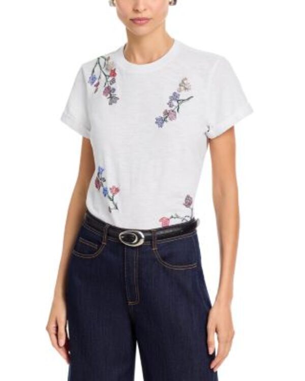 サンク セプト レディース トップス Tシャツ Cinq Sept Whispering Vines Tee White Multi ホワイト