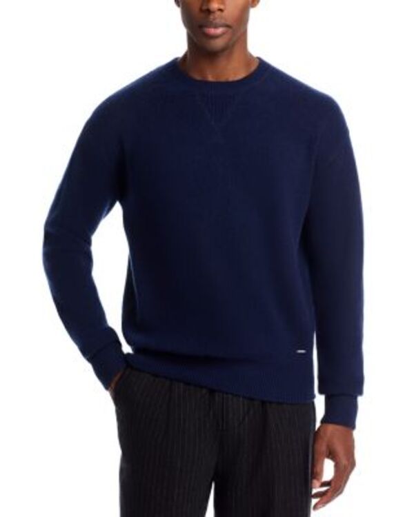 シムカイ メンズ アウター ニット・セーター クルーネック ウール SIMKHAI Vaughn Wool Cashmere Crewneck Sweater Midnight