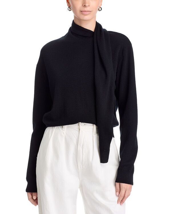レイルズ レディース アウター ニット・セーター クルーネック ウール Rails Cortina Wool Cashmere Crewneck Scarf Sweater Black ブラック