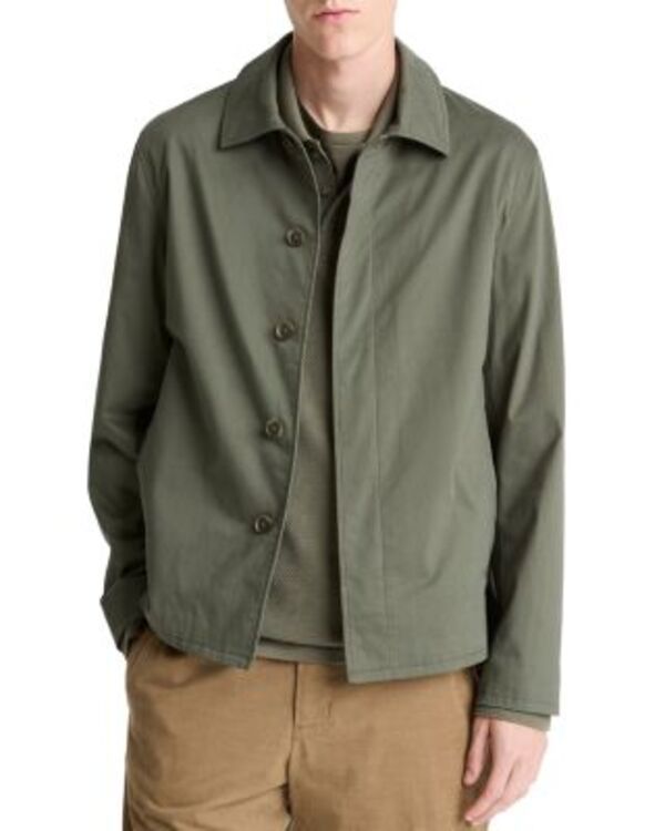 ヴィンス メンズ アウター ジャケット・ブルゾン コットン Vince Cotton Stretch Jacket Sycamore