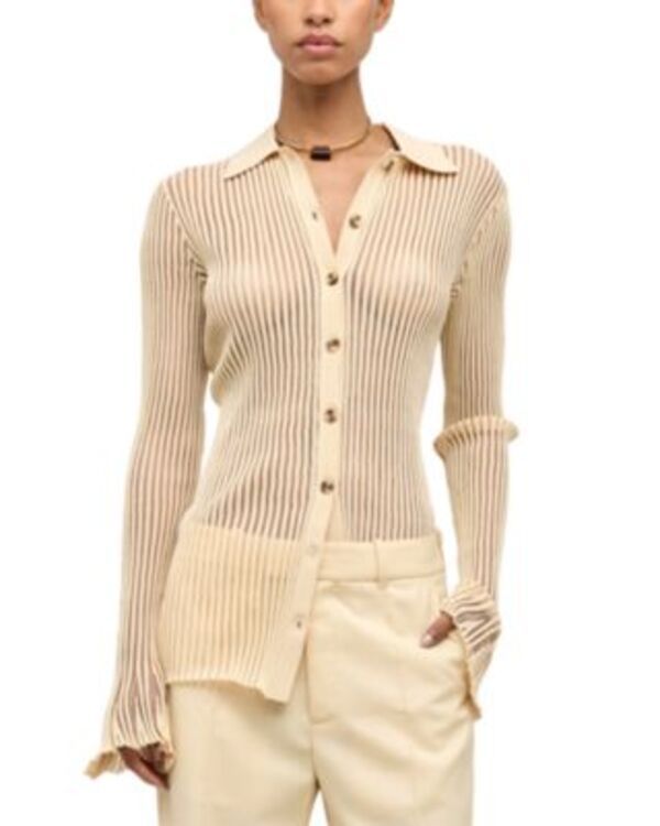 ロニーコボ レディース アウター カーディガン Ronny Kobo Denzel Cardigan Custard