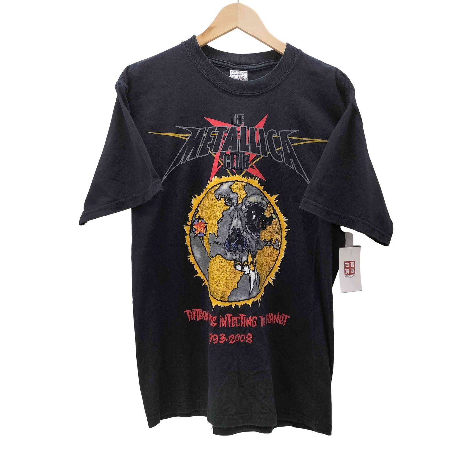 ギルダン GILDAN 00S ボディ 1993-2008 15周年 グラフィック プリント S/S ロック バンド Tシャツ メンズ import：M