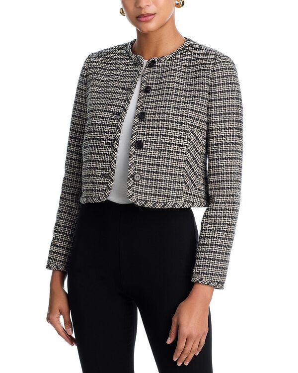 セオリー レディース アウター ジャケット・ブルゾン ツイード カーディガン Theory Woven Tweed Cardigan Jacket Shale Multi マルチカラー