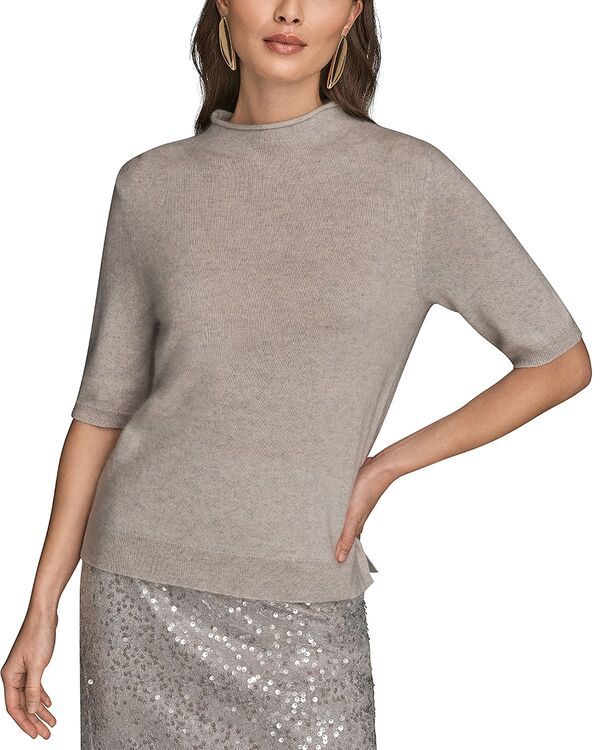 ダナ キャラン ニューヨーク レディース アウター ニット・セーター モックネック ウール Donna Karanew York Wool Cashmere Mock Neck Sweater Vapor Heather ヘザー